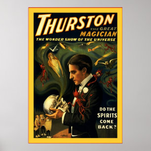 Póster Thurston o grande mágico do vintage do ~ do mági