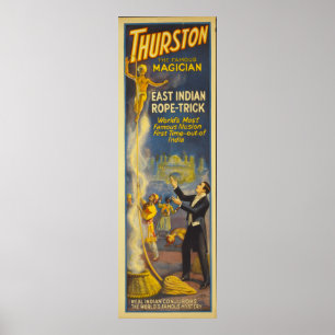 Poster Thurston o mágico - o truque da Corda da Índia Ori