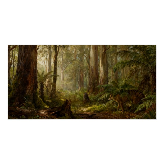 Póster Thylacinus cynocephalus – Tilacine da Tasmânia (Frente)
