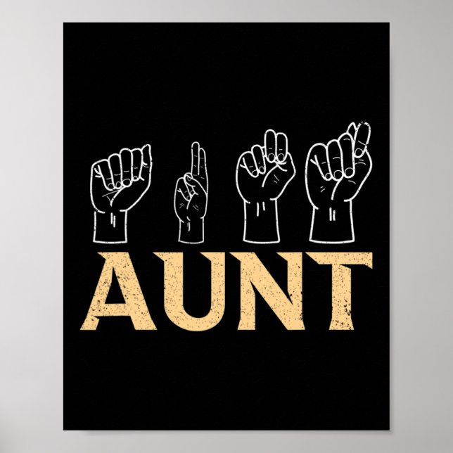 Poster Tia ASL American Sign Language Interpreter Surdo A (Frente)