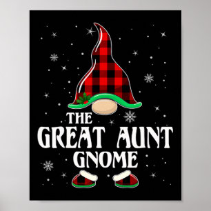 Poster Tia Avó Gnomo Buffalo Xadrez Grupo Familiar Natal