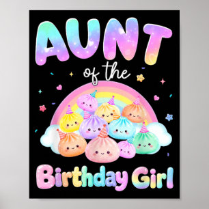 Poster Tia Da Aniversariante Kawaii Dumpling Anime