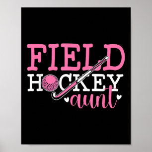 Poster Tia de Hockey de Campo de um Jogador de Hockey de