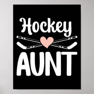 Poster Tia de Hockey de um Jogador de Hockey Lindo Tia de