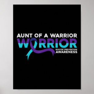Poster Tia de um Conscientização Roxo Azul Prevenção de S