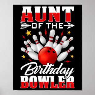 Poster Tia Do Birthday Bowler Bday Party Cel