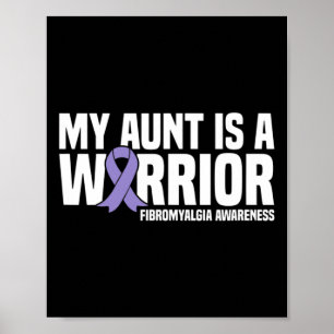 Poster Tia É Uma Consciência De Fibromialgia Guerreira