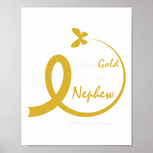 Poster Tia Eu Uso Ouro Pelo Meu Sobrinho Câncer Infantil
