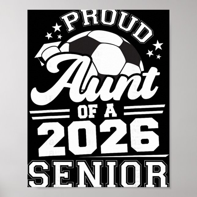 Poster Tia Orgulhosa De Um Formando De Futebol De 2026  (Frente)