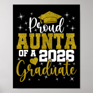 Poster Tia Orgulhosa De Um Graduado Da Turma De 2026 Grad