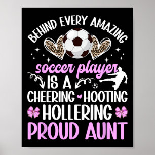 Poster Tia Orgulhosa De Um Jogador De Futebol Tia De Fute