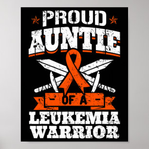 Poster Tia Orgulhosa De Uma Leucemia Guerreira Sensibiliz