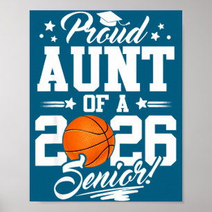 Poster Tia Orgulhosa Ilustração de Basquete Senior 2026