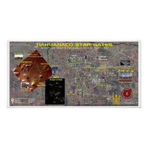 Póster Tiahuanaco - Mapa das Estrelas da Cydonia