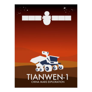 Póster Tianwen-1 China - Arte Espacial