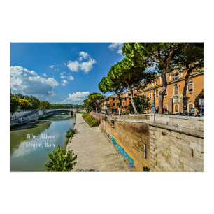 Póster Tiber River, Roma, Itália