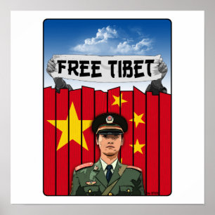 Póster tibet livre