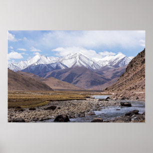 Poster Tibet - paisagem da montanha
