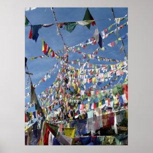 Póster Tibetan Buddhist Prayer Flags Photo