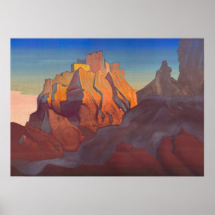Poster Tibetan Stronghold, Basgo, por Nicholas Roerich
