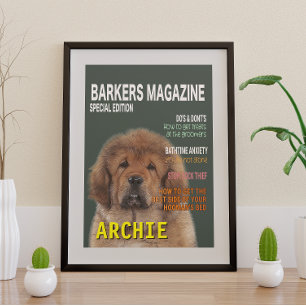 Poster Tibetano Mastiff Parody Magazine Cobrir