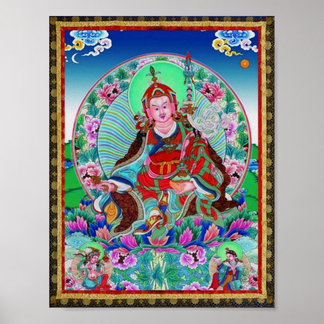 Poster Tibetano Thangka Padmasambhava (Frente)