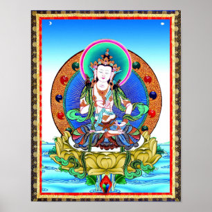 Poster Tibetano Thangka Vajrasattva Tattoo Mandala