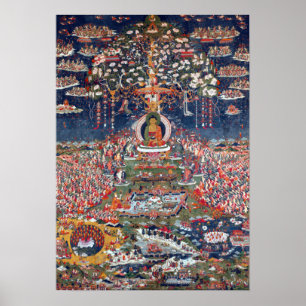 Poster Tibete Central Amitabha, o Buda do Oeste