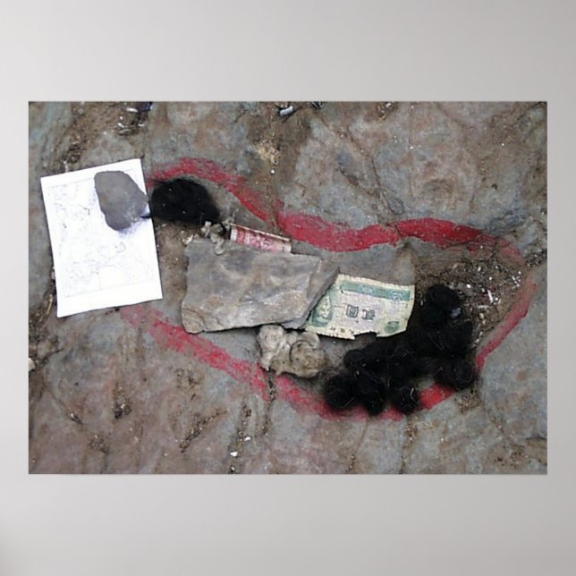 Póster Tibete com a pegada de Budas (Frente)