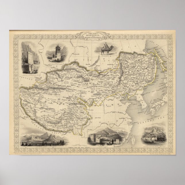 Póster Tibete, Mongólia e Mandchouria (Frente)