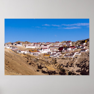 Poster Tibete - mosteiro budista de Ganden