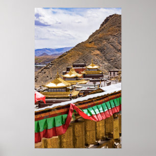 Poster Tibete, Shigatse - mosteiro de Tashilumpo