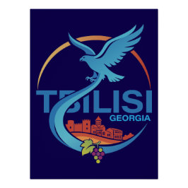 Póster Tiblíssi Geórgia Europa Oriental