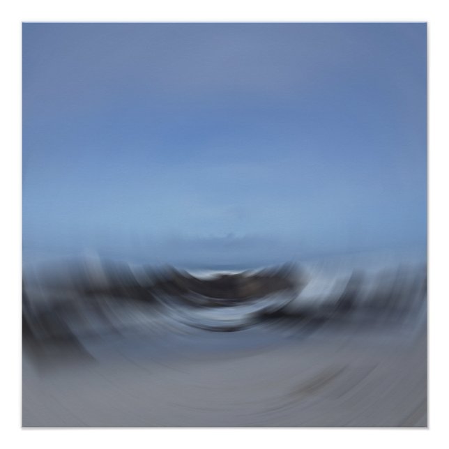 Póster Tidal Flow Abstrato Art (Frente)