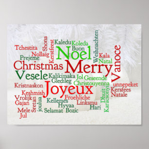 Poster Tidings De Natal Pelo Mundo