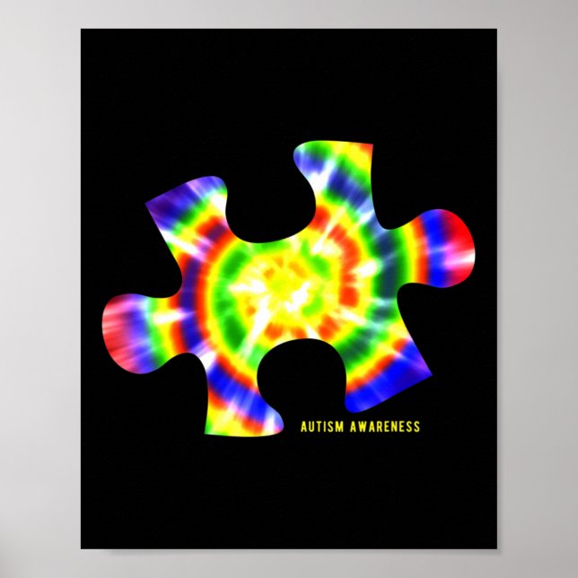 Poster Tie Dye Autismo Sensibilização (Frente)