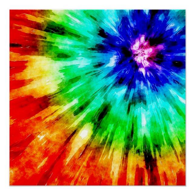 Póster Tie Dye Encontra Aquarela (Frente)