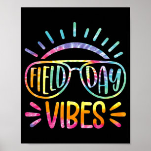 Poster Tie Dye Field Day Vibes No Último Dia Do Campo Esc
