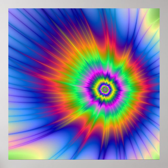 Poster Tie Dye Fireball (Frente)
