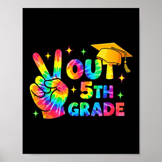 Poster Tie Dye, Graduação, 5, 5º ano, Dia Passado (Frente)