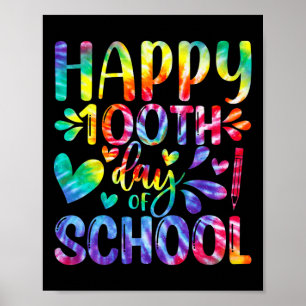 Poster Tie Dye Happy 100º Dia de Professores