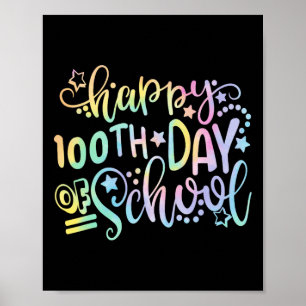 Poster Tie Dye Happy 100º Dia de Professores