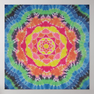 Póster Tie Dye Mandala Canvas