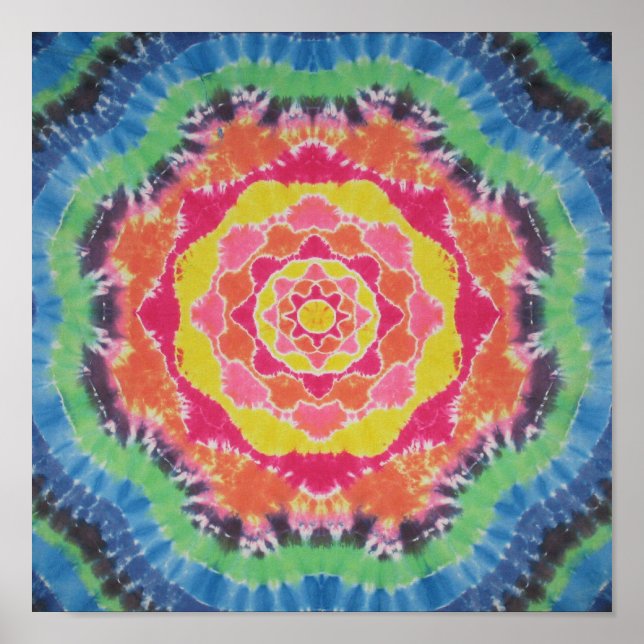 Póster Tie Dye Mandala Canvas (Frente)