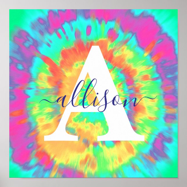 Poster Tie dye personalizado (Frente)
