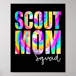 Poster Tie Dye Scout Mãe Esquadrão De Volta Para A Escola