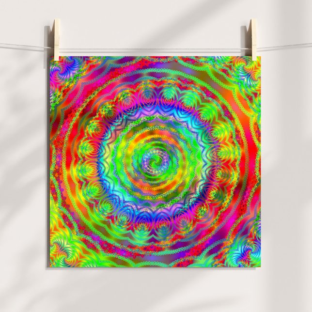 Poster Tiedye Target (Tiedye Target Abstract Digital Art Poster)