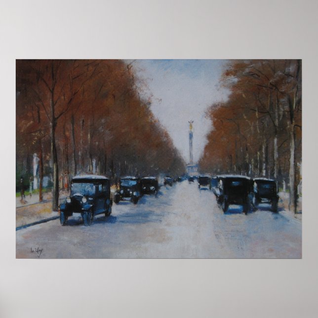 Póster Tiergartenallee mit Siegessäule (Frente)