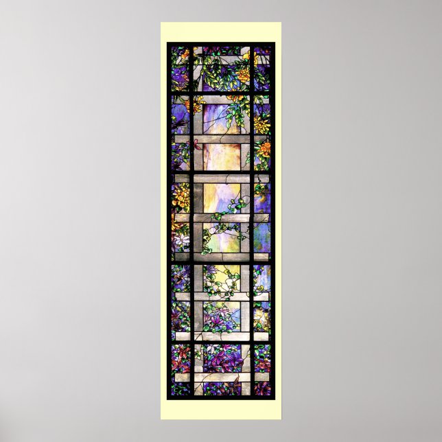 Póster Tiffany Stained Glass Vines Print (Frente)