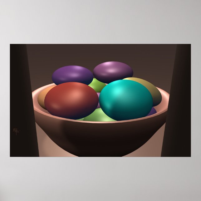 Póster Tigela de cores (Frente)